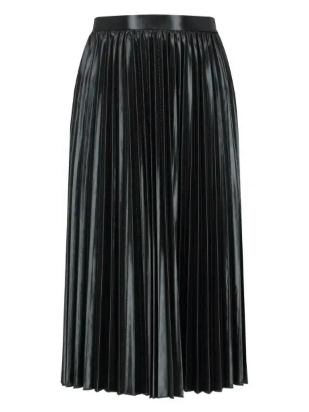 Marella Sport FONDI Pleated Skirt in Metallic Black Size Medium